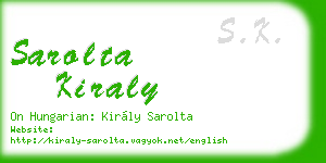 sarolta kiraly business card