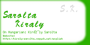 sarolta kiraly business card